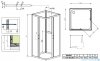 Radaway Premium Plus C+2S kabina czterościenna kwadratowa 80x80 szkło przejrzyste/fabric 30463-01-01N/33443-01-06N